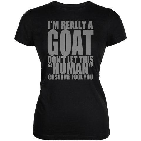 Halloween Human Goat Costume Juniors Soft T Shirt