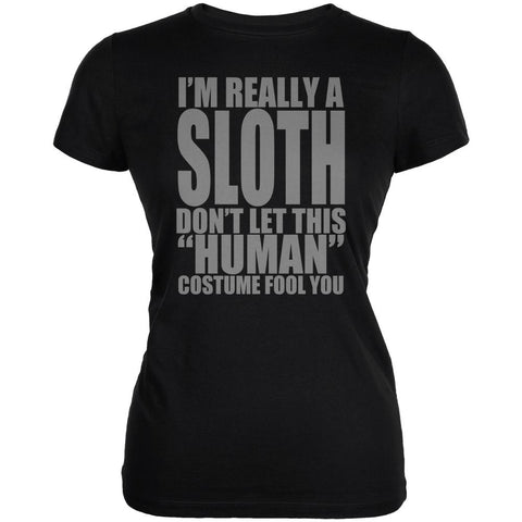 Halloween Human Sloth Costume Juniors Soft T Shirt