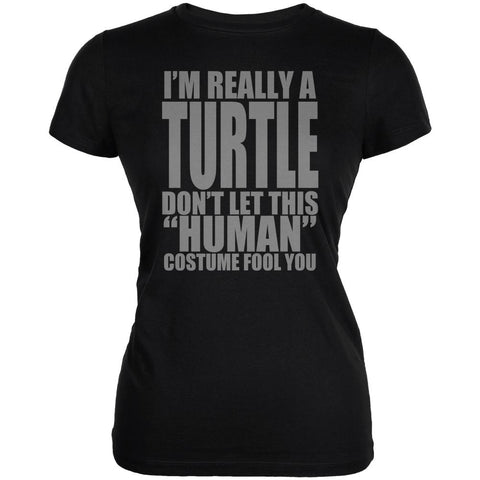 Halloween Human Turtle Costume Juniors Soft T Shirt