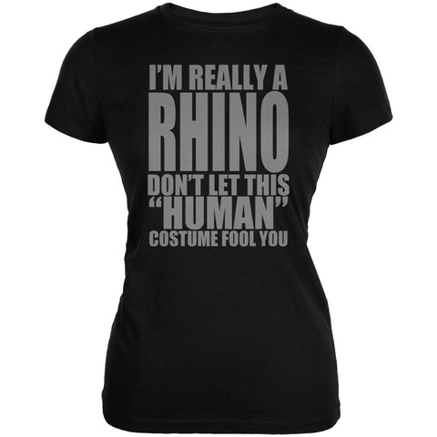 Halloween Human Rhino Costume Juniors Soft T Shirt