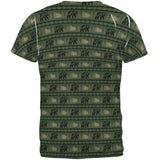 Grizzly Bear Adirondack Pattern Green All Over Mens T Shirt