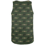 Grizzly Bear Adirondack Pattern Green All Over Mens Tank Top