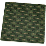 Grizzly Bear Adirondack Pattern Green Square Sandstone Coaster