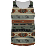 Adirondack Bear Moose Pattern All Over Mens Tank Top