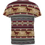 Southwestern Wild Horses Pattern All Over Mens T Shirt