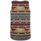 Southwestern Wild Horses Pattern All Over Mens Tank Top