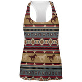 Southwestern Wild Horses Pattern All Over Womens Work Out Tank Top