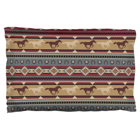 Southwestern Wild Horses Pattern Pillow Case