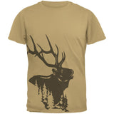 Elk In The Woods Silhouette Mens T Shirt