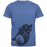 Howling Wolf Moon Silhouette Mens T Shirt