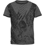 Screaming Eagle American Flag Mens Ringer T Shirt front view