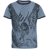 Screaming Eagle American Flag Mens Ringer T Shirt front view