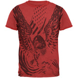 Screaming Eagle American Flag Mens Ringer T Shirt front view