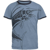 Marlin Deep Sea Predator Mens Ringer T Shirt