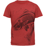 Redfish Red Drum Fish Mens Ringer T Shirt
