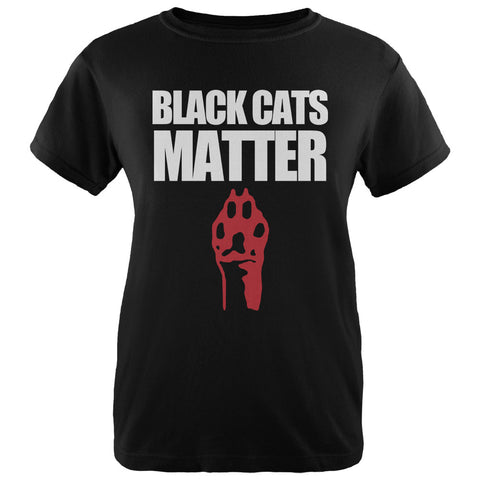 Black Cats Matter Black Womens T Shirt  front view