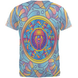 Mandala Trippy Stained Glass Jellyfish All Over Mens T Shirt