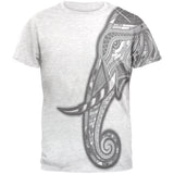 Tribal Mosaic Elephant Mens Soft V-Neck T Shirt  front view