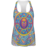Mandala Trippy Stained Glass Jellyfish All Over Womens Work Out Tank Top