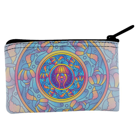 Mandala Trippy Stained Glass Jellyfish Coin Purse – AnimalWorld.com