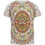 Mandala Trippy Stained Glass Owl All Over Mens T Shirt