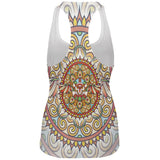 Mandala Trippy Stained Glass Owl All Over Womens Work Out Tank Top