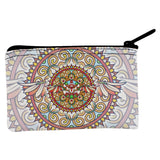 Mandala Trippy Stained Glass Owl Coin Purse