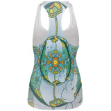 Mandala Trippy Stained Glass Elephant All Over Womens Work Out Tank Top