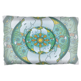 Mandala Trippy Stained Glass Elephant Pillow Case