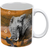 Abstract Art Elephant All Over Coffee Mug front view