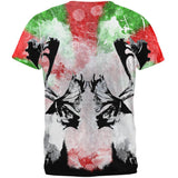 Christmas Reindeer Distressed Splatter All Over Mens T Shirt