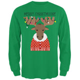 Christmas Merry ChristMoose Moose Mens Long Sleeve T Shirt