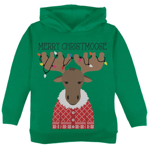 Christmas Merry ChristMoose Moose Toddler Hoodie