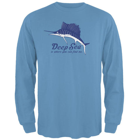 Deep Sea Marlin Mens Long Sleeve T Shirt