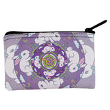 Mandala Trippy Stained Glass Easter Bunny Coin Purse