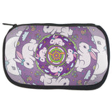 Mandala Trippy Stained Glass Easter Bunny Makeup Bag