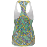 Mandala Trippy Stained Glass Chameleon All Over Womens Work Out Tank Top