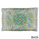 Mandala Trippy Stained Glass Chameleon Pillow Case