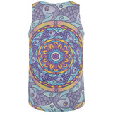 Mandala Trippy Stained Glass Fish All Over Mens Tank Top