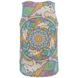 Mandala Trippy Stained Glass Hedgehog All Over Mens Tank Top