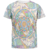 Mandala Trippy Stained Glass Hedgehog Mens T Shirt