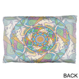 Mandala Trippy Stained Glass Hedgehog Pillow Case