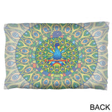 Mandala Trippy Stained Glass Peacock Pillow Case