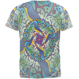 Mandala Trippy Stained Glass Spring Birds All Over Mens T Shirt