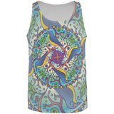 Mandala Trippy Stained Glass Spring Birds All Over Mens Tank Top