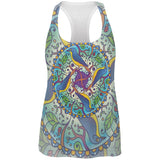 Mandala Trippy Stained Glass Spring Birds All Over Womens Work Out Tank Top