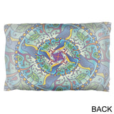 Mandala Trippy Stained Glass Spring Birds Pillow Case