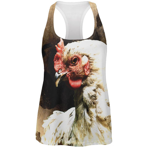 Queen Of The Barnyard Chicken All Over Womens Work Out Tank Top