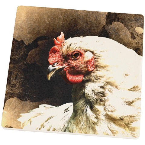 Queen Of The Barnyard Chicken Square SandsTone Art Coaster
