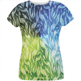 Peacocks And Feathers All Over Womens T Shirt